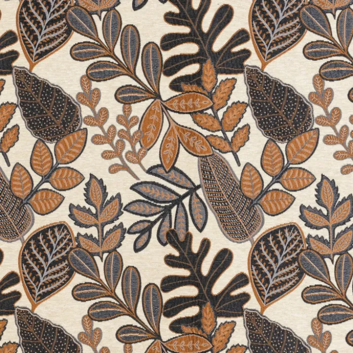 Rideau à Oeillets Motif Végétal Vintage