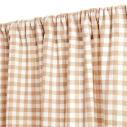 Rideau à passe-tringle en coton vichy