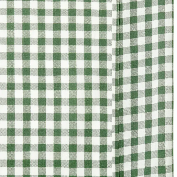 Rideau à passe-tringle en coton vichy