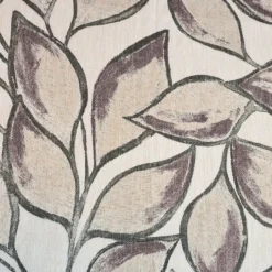 Rideau poly-lin imprimé feuilles aquarelle