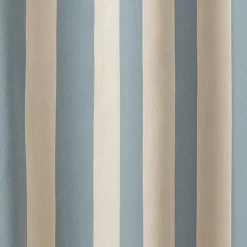 Rideau à rayures verticales en armure satin avec œillets