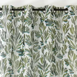 Rideau tamisant aux feuillages aquarellés