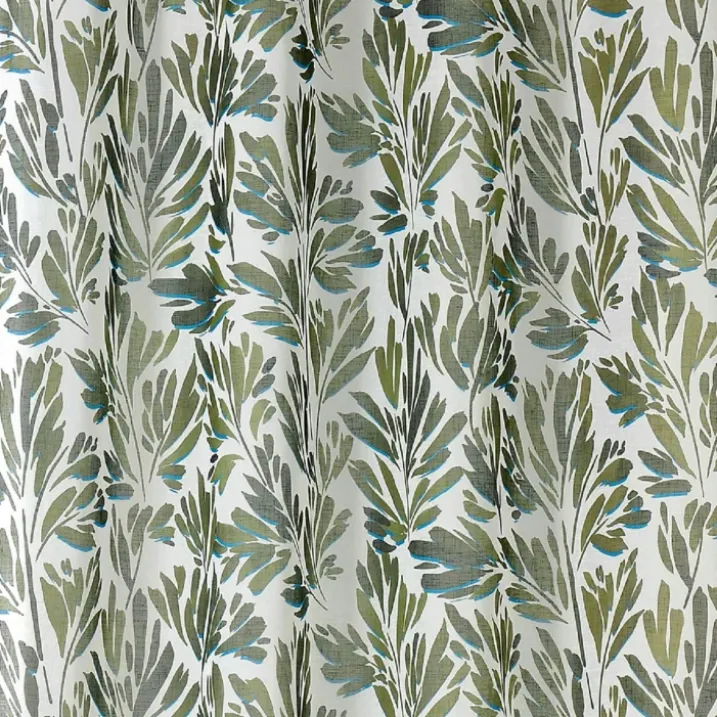 Rideau tamisant aux feuillages aquarellés
