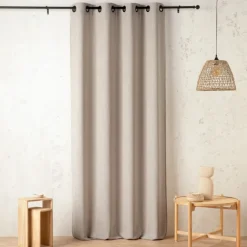 Rideau tamisant effet lin authentique