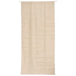 Rideau tamisant en coton tufté à motifs en relief