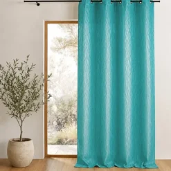 Rideau tamisant en jacquard imprimé