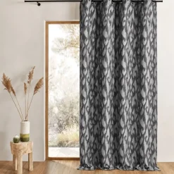 Rideau tamisant en jacquard motifs baroques