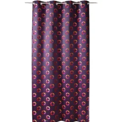 Rideau tamisant en jacquard à motifs de rosaces