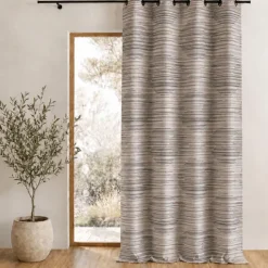 Rideau tamisant en jacquard à motifs graphiques
