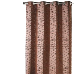 Rideau tamisant en jacquard à rayures verticales design