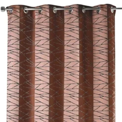 Rideau tamisant en jacquard à rayures verticales design