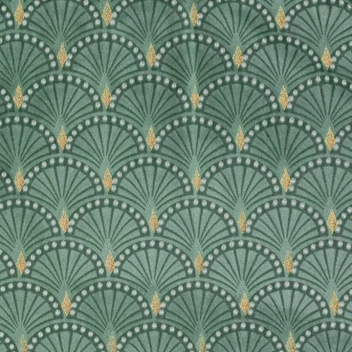 Rideau tamisant en velours print or