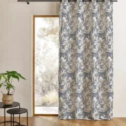 Rideau tamisant jacquard à motifs végétaux