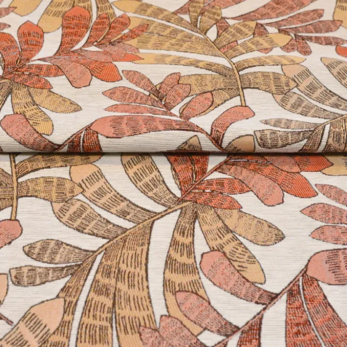 Rideau tamisant jacquard à motifs végétaux
