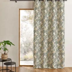 Rideau tamisant jacquard à motifs végétaux