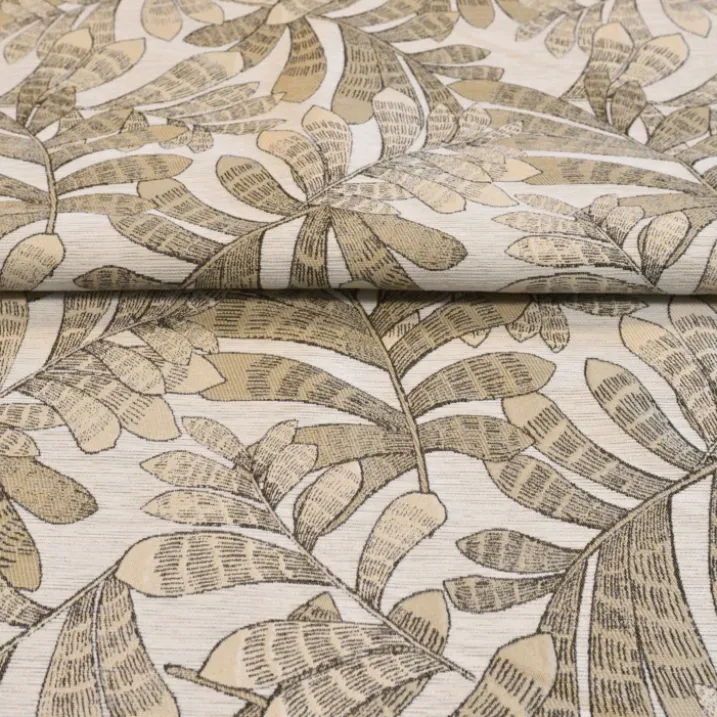 Rideau tamisant jacquard à motifs végétaux