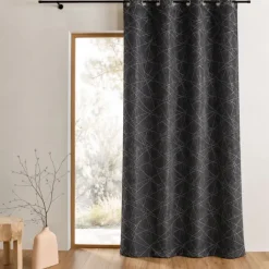 Rideau tamisant jacquard à motifs géométriques