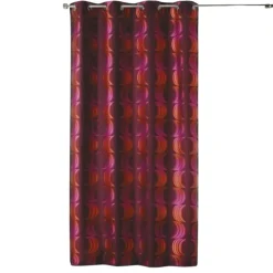 Rideau tamisant jacquard motifs de croissants de lune