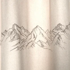 Rideau tamisant montagne à œillets effet lainage