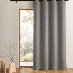 Rideau tamisant épais en jacquard uni à reliefs