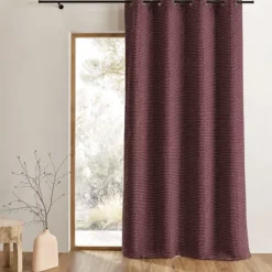 Rideau tamisant épais en jacquard uni à reliefs
