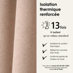 Rideau thermique phonique et semi occultant KONFOR