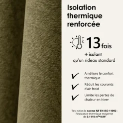 Rideau thermique phonique et semi occultant KONFOR