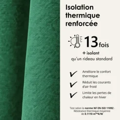 Rideau thermique phonique et semi occultant KONFOR