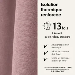 Rideau thermique phonique et semi occultant KONFOR