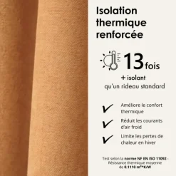 Rideau thermique phonique et semi occultant KONFOR