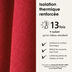 Rideau thermique phonique et semi occultant KONFOR