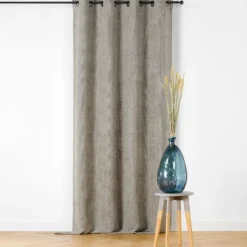 Rideau velours plat à oeillets