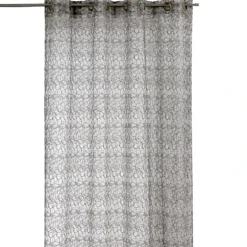 Rideau voilage broderie ton sur ton