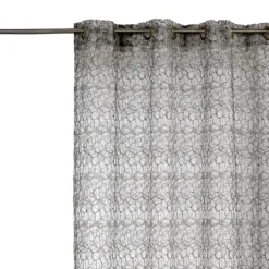 Rideau voilage broderie ton sur ton