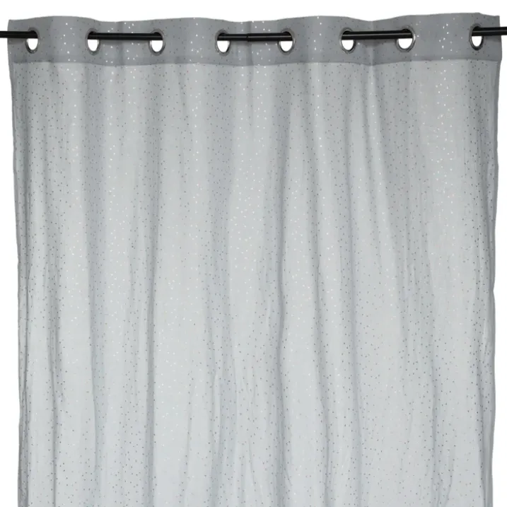 Rideau Voilage gaze de coton motifs brillants