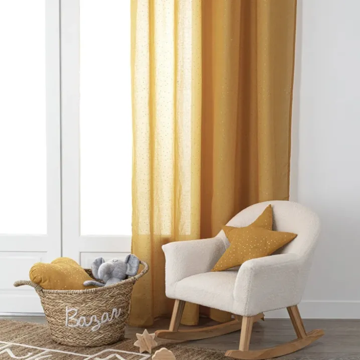 Rideau Voilage gaze de coton motifs brillants