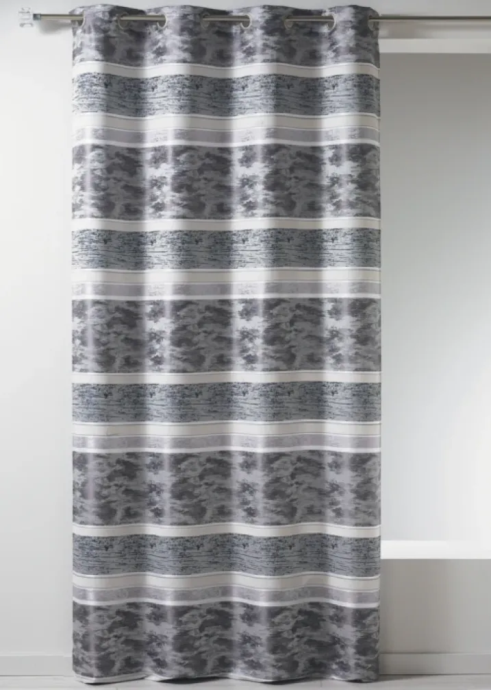 Rideaux en jacquard à rayures horizontales
