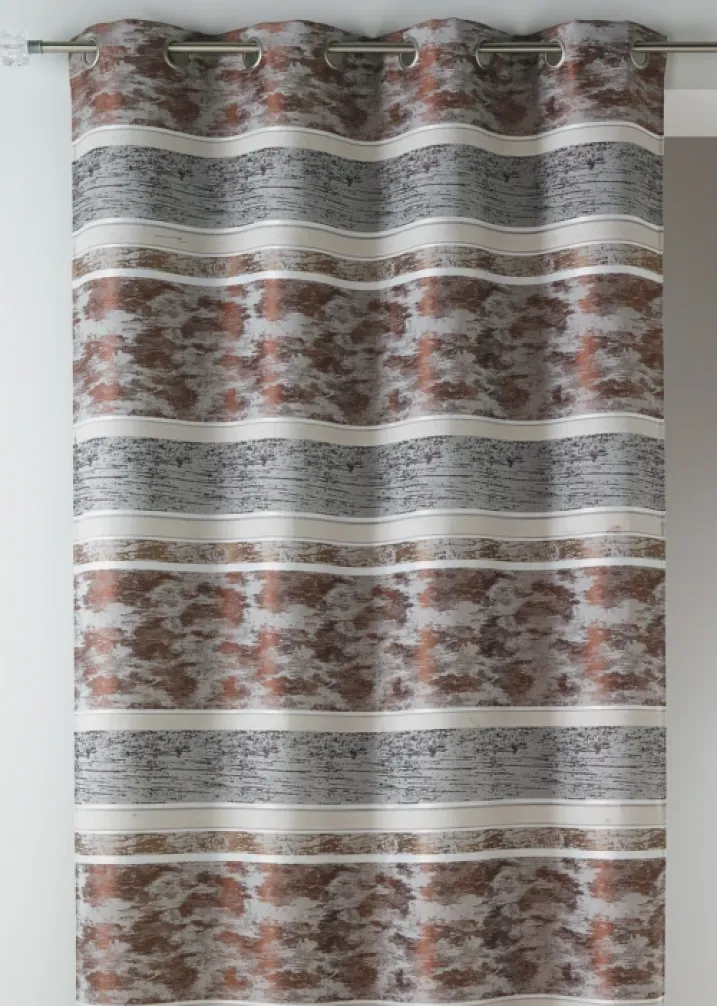 Rideaux en jacquard à rayures horizontales