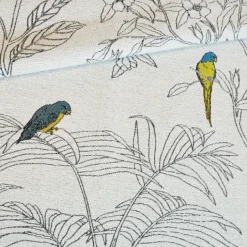 Rideaux Jacquard imprimé floral et perroquets