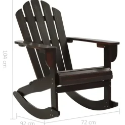 Rocking chair de jardin en bois