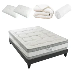 ROYAL 5* - Matelas mémoire de forme + sommier + accessoires