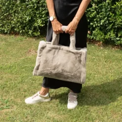 Sac cabas effet doudou avec fermeture aimantée