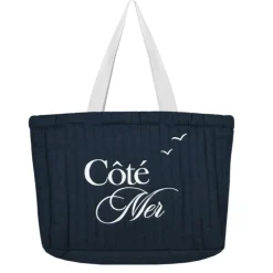 Sac cabas polycoton matelassé esprit bord de mer