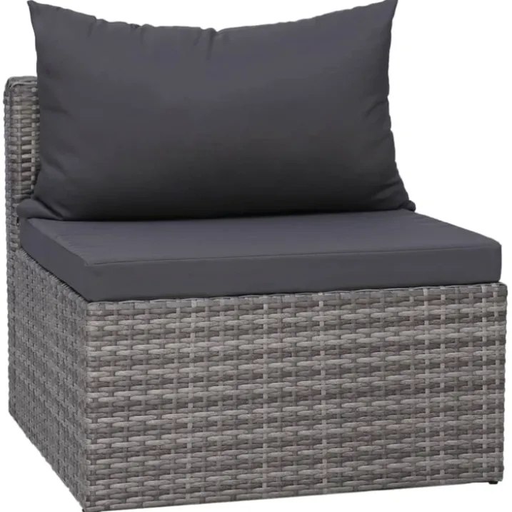 Salon de jardin avec coussin, résine tressée