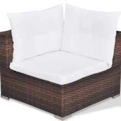 Salon de jardin modulable en résine tressée