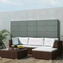 Salon de jardin modulable en résine tressée