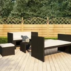 Salon de jardin 5 pièces avec coussins