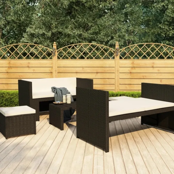 Salon de jardin 5 pièces avec coussins