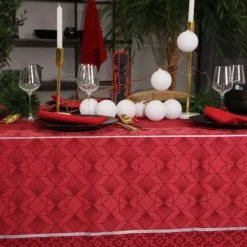 Serviette de Noël brodée