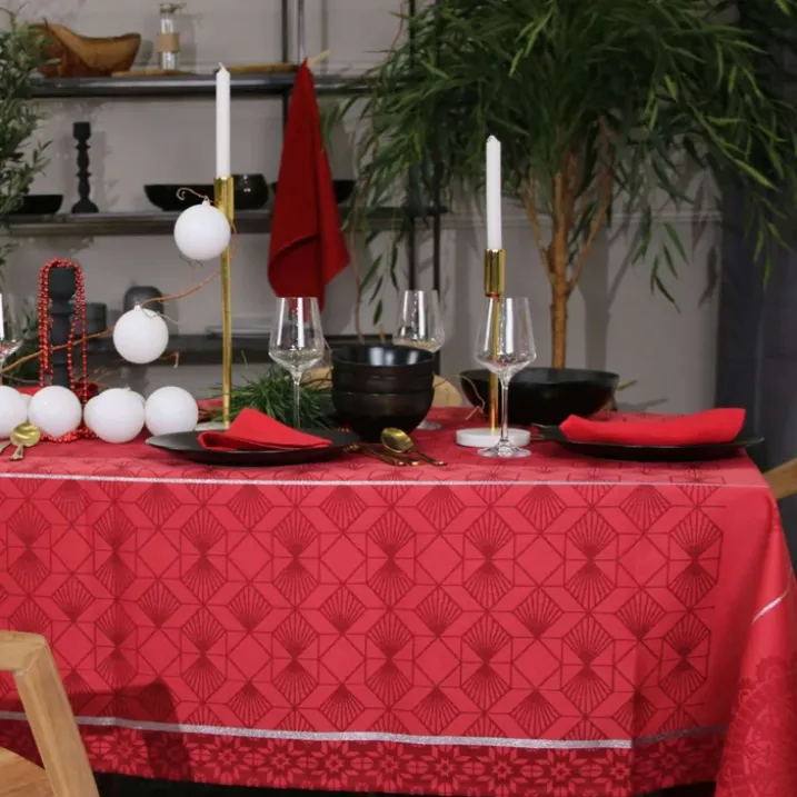 Serviette de Noël brodée